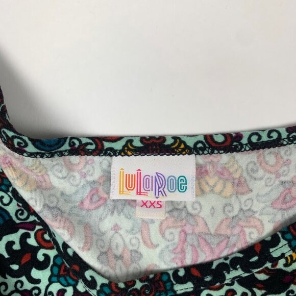 LuLaRoe XS Simply Comfortable Women's Irma Tunic Top Graphic Print Short Sleeve - Picture 3 of 5